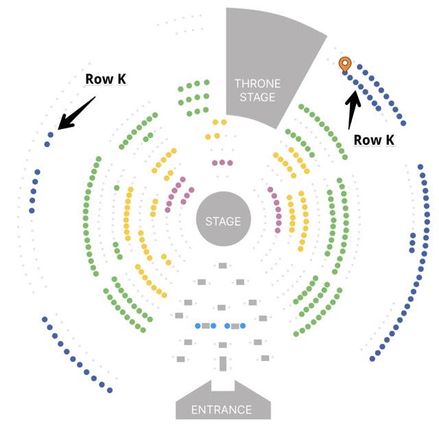 Absinthe Seats in Row K